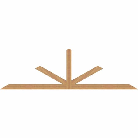 Ekena Millwork Saratoga Smooth Timber Gable Bracket, Western Red Cedar, 96"W x 28"H x 3 1/2"D x 3 1/2"F, 7/12 Pitch GBW096X28X0404SAR00SWR